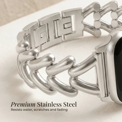 Platinum Braid Luxury Apple Watch Strap