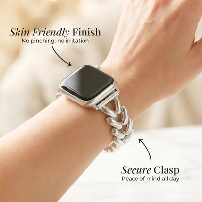 Platinum Braid Luxury Apple Watch Strap