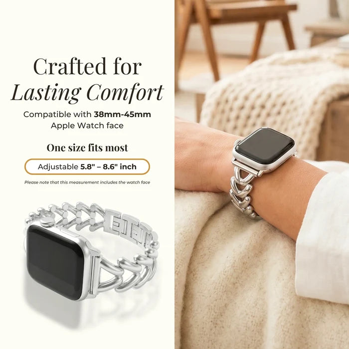 Platinum Braid Luxury Apple Watch Strap