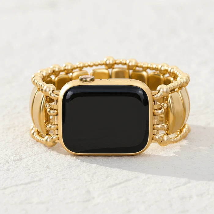 Gold Noir Stretch Apple Watch Strap