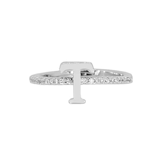 Adjustable Love Letter White Gold Ring | T