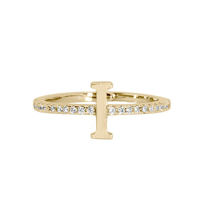 Adjustable Love Letter Yellow Gold Ring | I