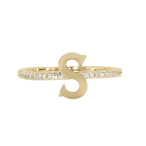Adjustable Love Letter Yellow Gold Ring | S