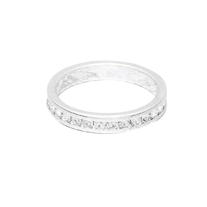 April (Diamond) White Gold Ring | Size 8