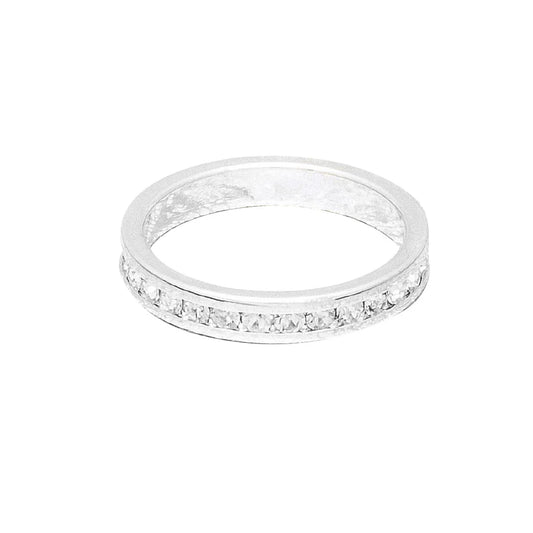 April (Diamond) White Gold Ring | Size 8