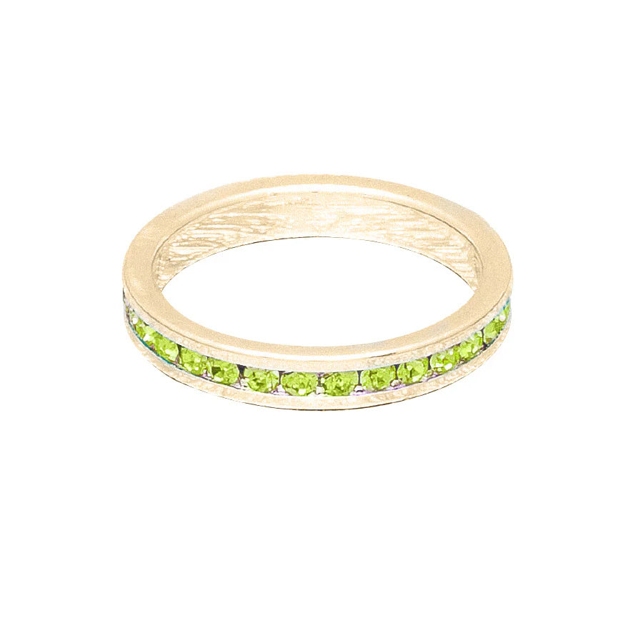 August (Peridot) Yellow Gold Ring | Size 6