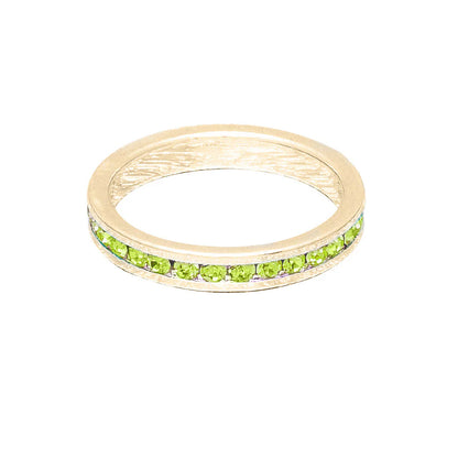 August (Peridot) Yellow Gold Ring | Size 6