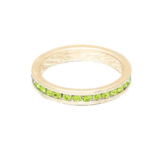 August (Peridot) Yellow Gold Ring | Size 7
