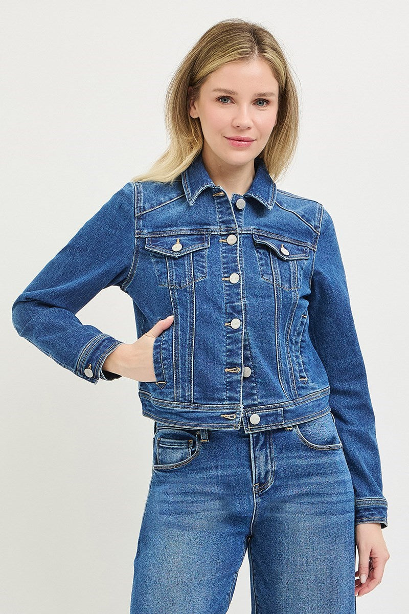 Basic Fitted Denim Jacket