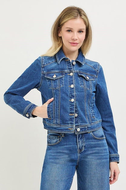 Basic Fitted Denim Jacket
