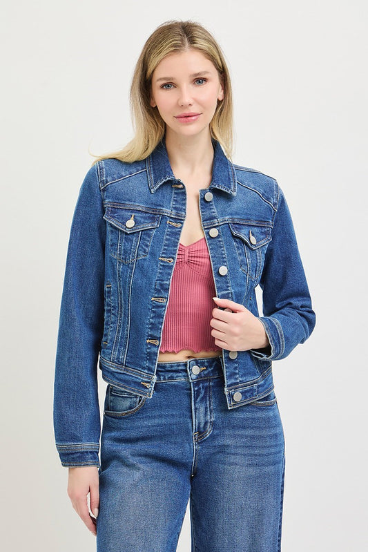 Basic Fitted Denim Jacket