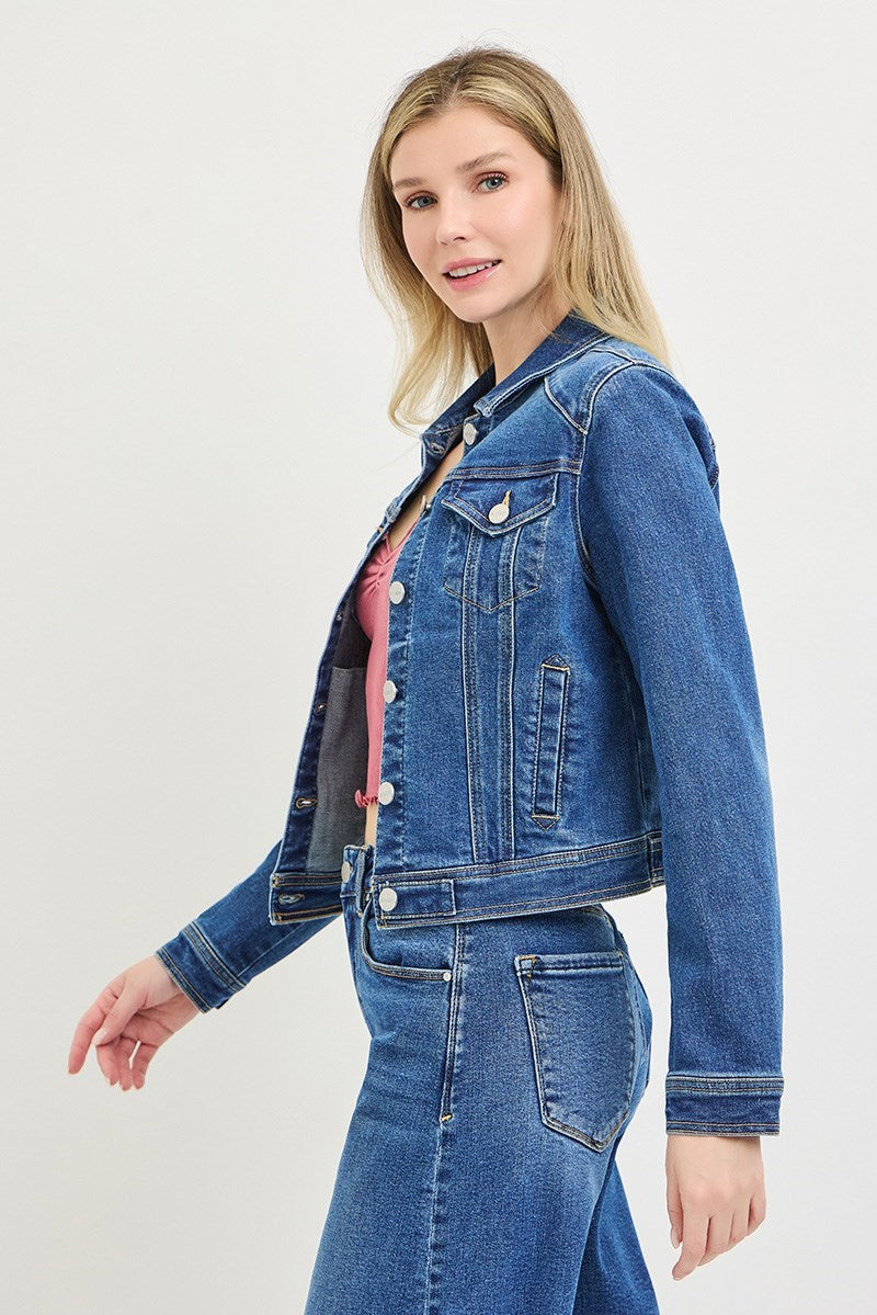Basic Fitted Denim Jacket