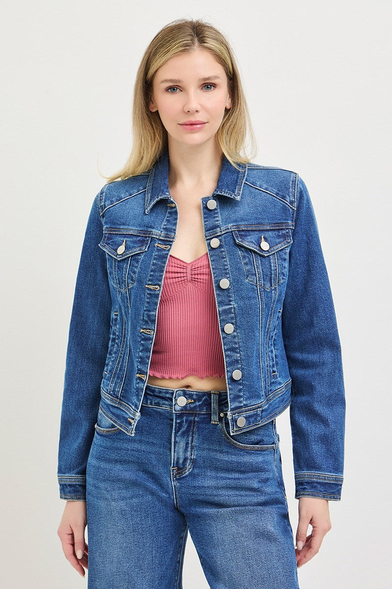 Basic Fitted Denim Jacket