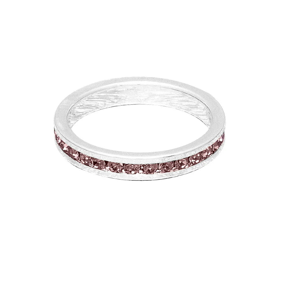 February (Amethyst) White Gold Ring | Size 5