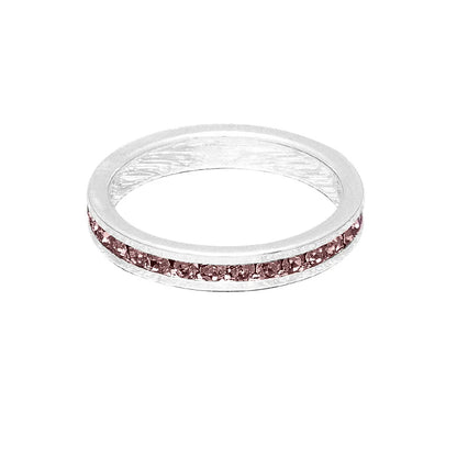 February (Amethyst) White Gold Ring | Size 5