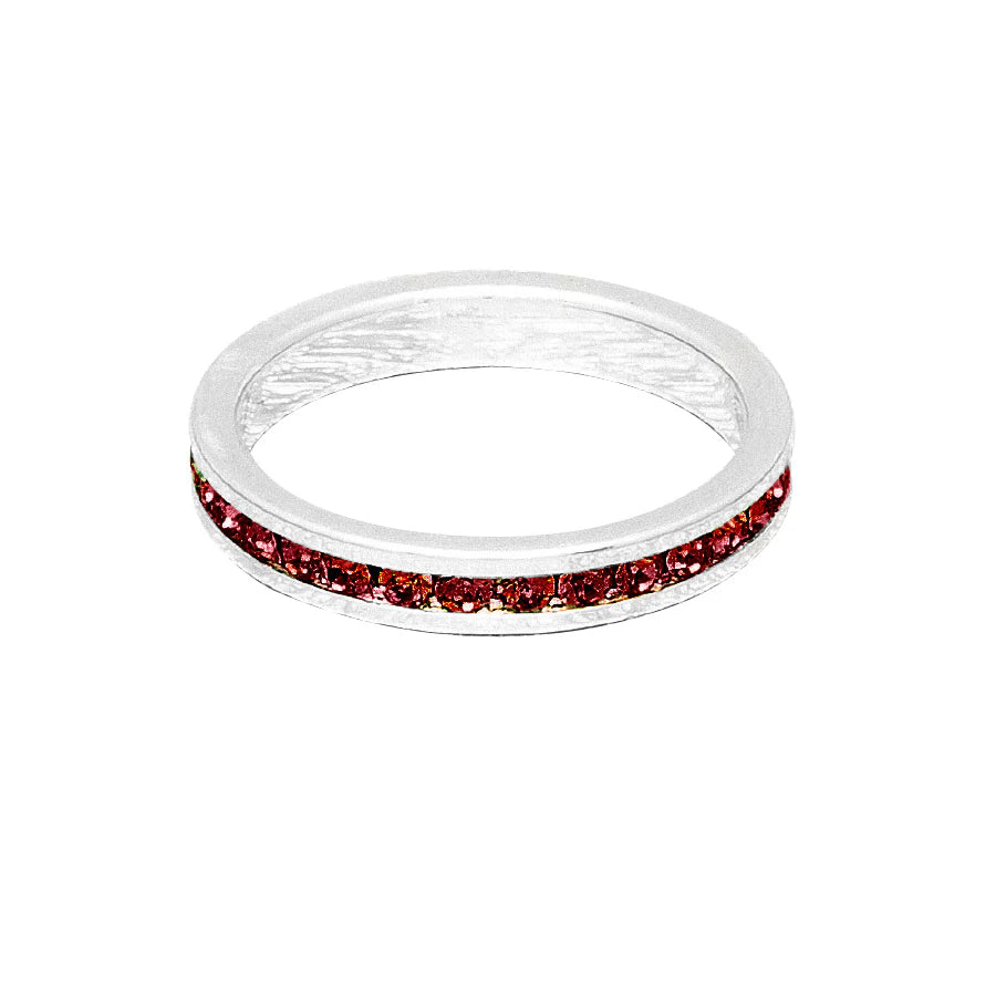 January (Garnet) White Gold Ring | Size 10