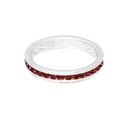 January (Garnet) White Gold Ring | Size 10