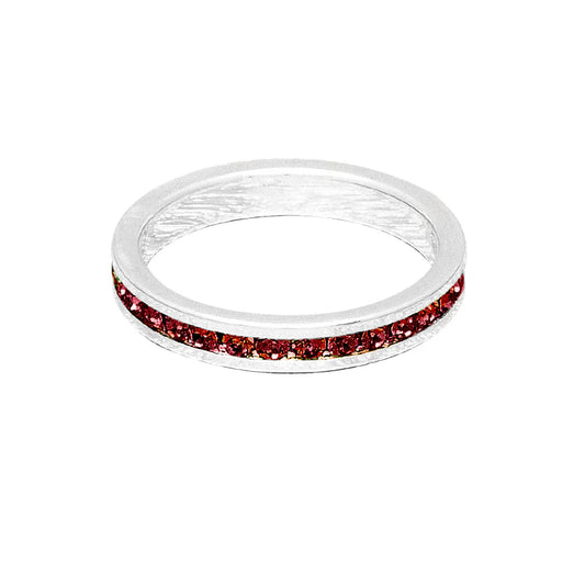 January (Garnet) White Gold Ring | Size 5