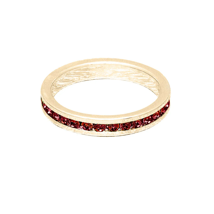 January (Garnet) Yellow Gold Ring | Size 5