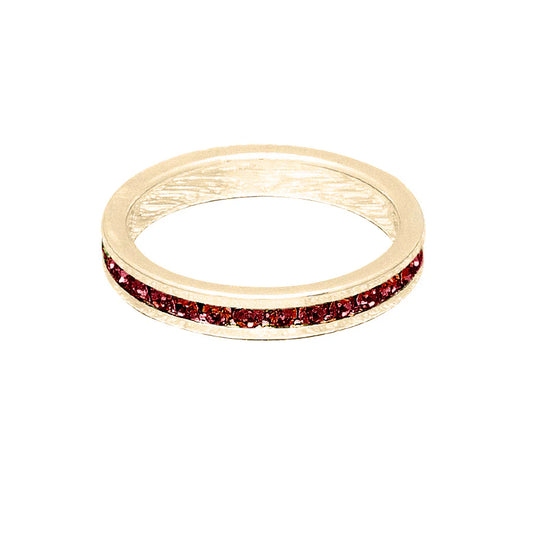 January (Garnet) Yellow Gold Ring | Size 5