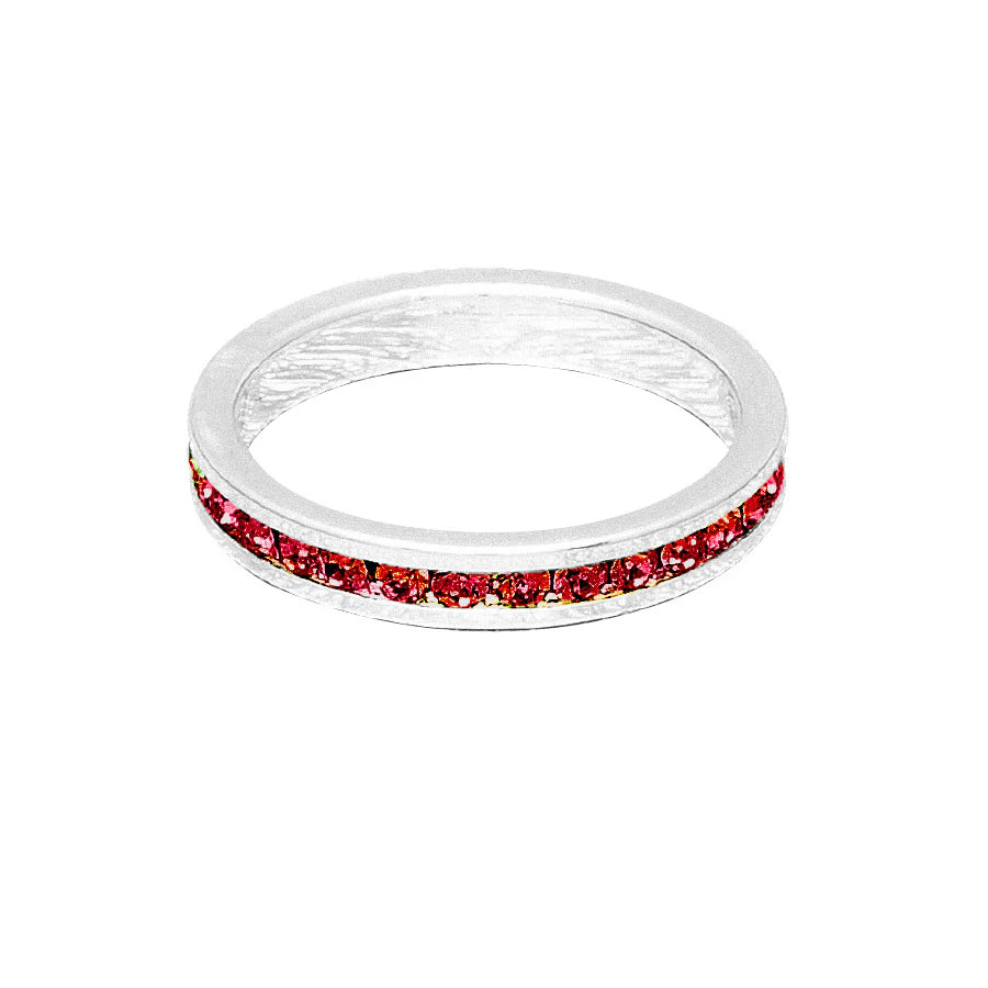 July (Ruby) White Gold Ring | Size 10