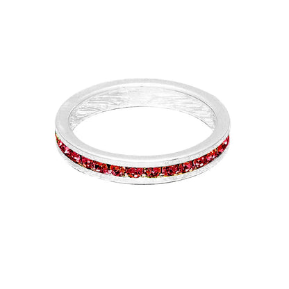 July (Ruby) White Gold Ring | Size 10