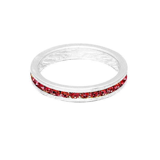 July (Ruby) White Gold Ring | Size 6