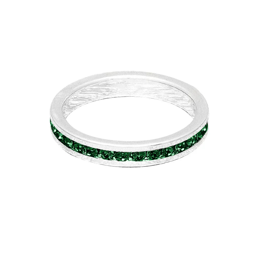 May (Emerald) White Gold Ring | Size 9