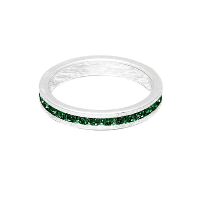 May (Emerald) White Gold Ring | Size 9