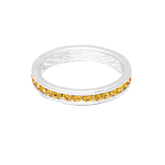November (Topaz) White Gold Ring | Size 5