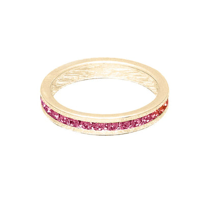 October (Pink Tourmaline) Yellow Gold Ring | Size 5
