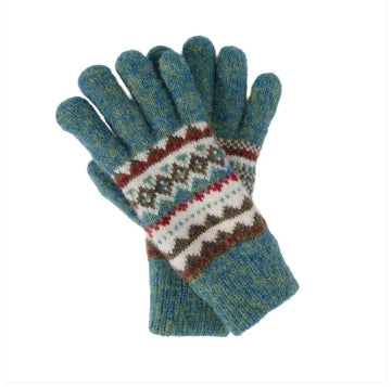 Heirloom Blue Aspen Fair Isle Gloves
