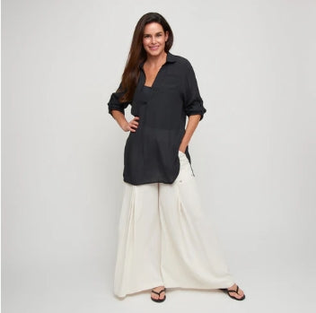 Afton Wide Leg Side Zipper Pants | 2 Colors Available