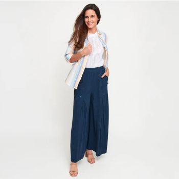 Afton Wide Leg Side Zipper Pants | 2 Colors Available