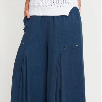 Afton Wide Leg Side Zipper Pants | 2 Colors Available