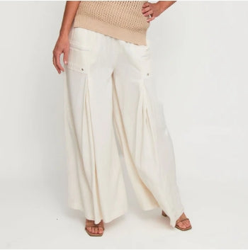 Afton Wide Leg Side Zipper Pants | 2 Colors Available