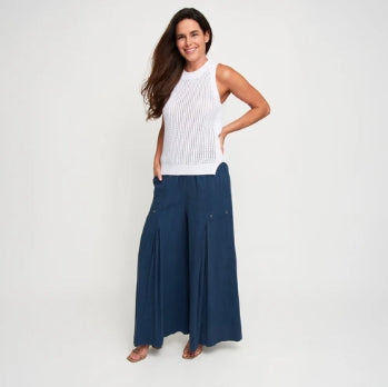 Afton Wide Leg Side Zipper Pants | 2 Colors Available