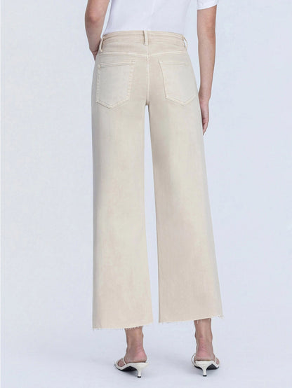 High Rise Crop Wide Straight Leg Jeans
