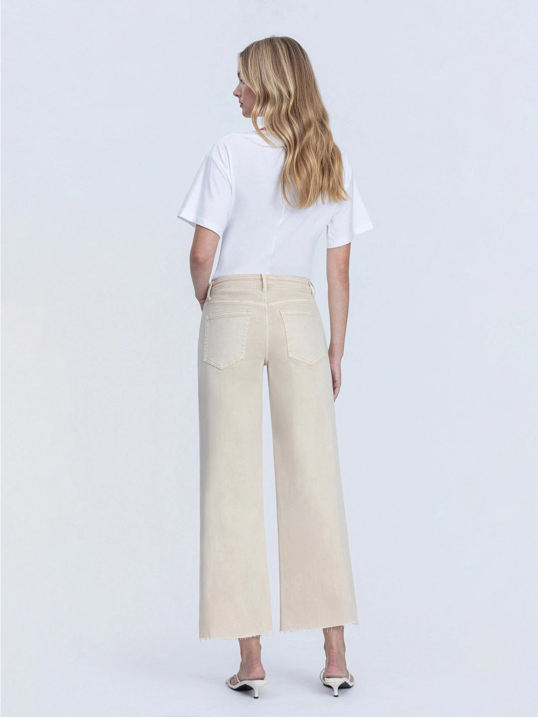 High Rise Crop Wide Straight Leg Jeans