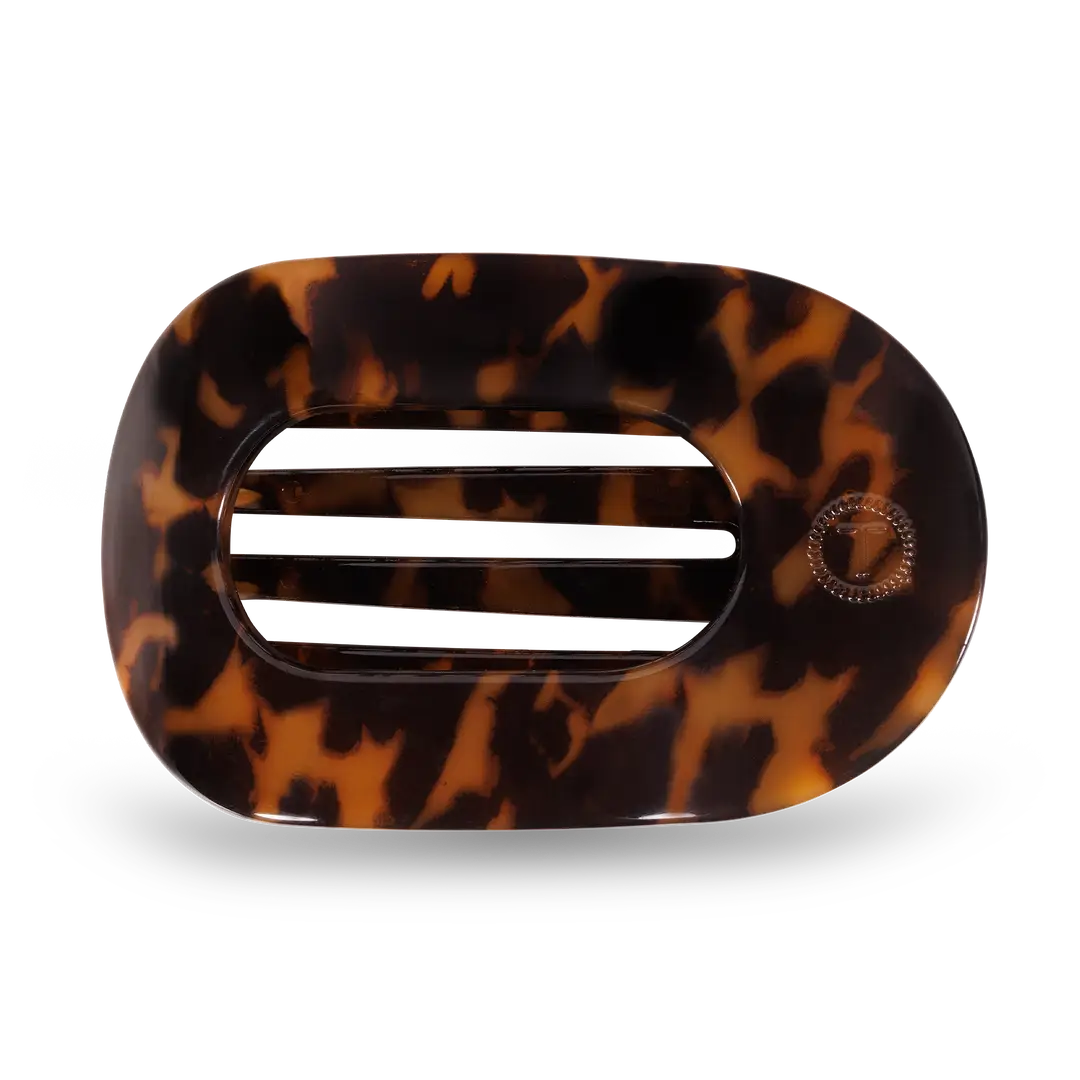 Round Flat Hair Clip | Tortoise | Medium