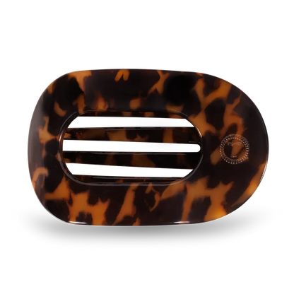 Round Flat Hair Clip | Tortoise | Medium