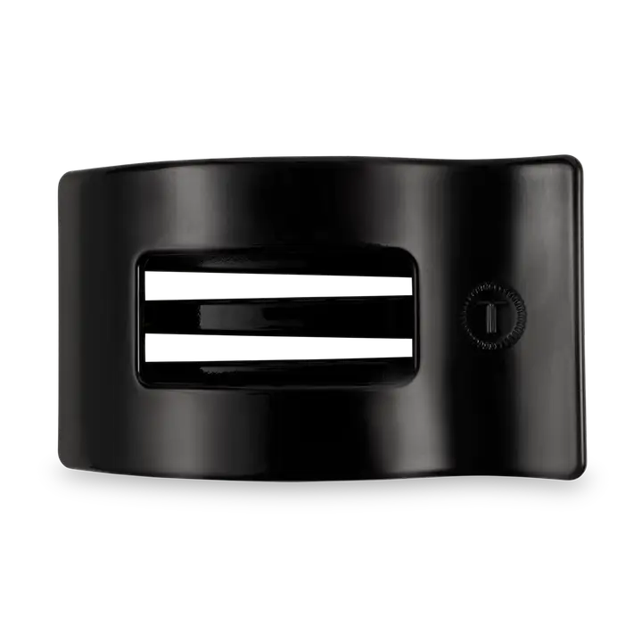 Flat Rectangle Hair Clip | Jet Black | Medium