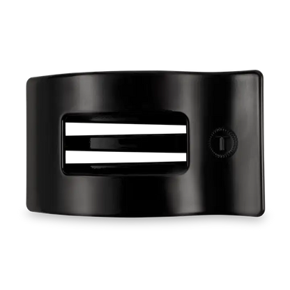 Flat Rectangle Hair Clip | Jet Black | Medium
