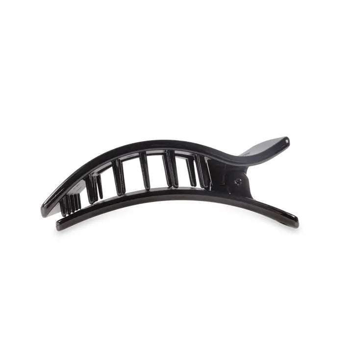 Flat Rectangle Hair Clip | Jet Black | Medium