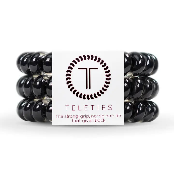Spiral Hair Coils | Jet Black Hair Ties | Large