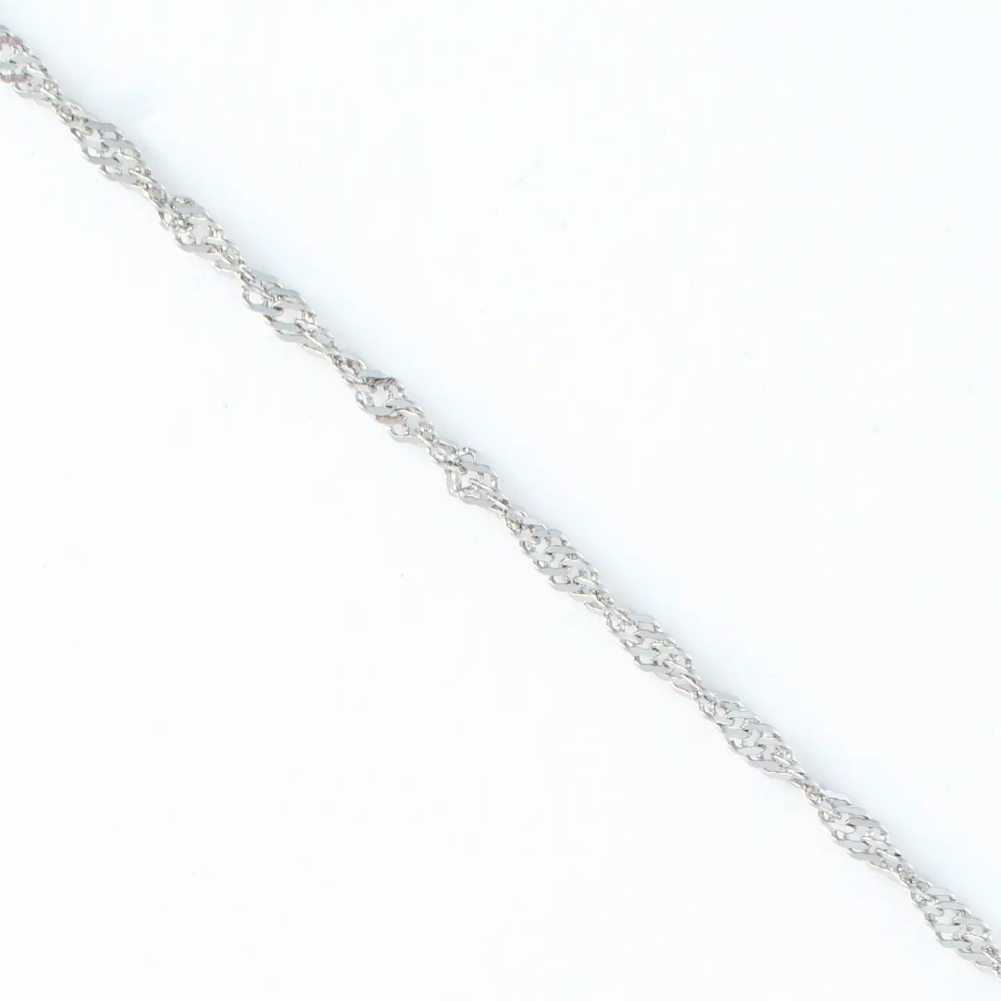 Narelle Silver Twisted Chain 16" Waterproof Necklace
