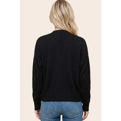 Solid Thick Sweater Cardigan
