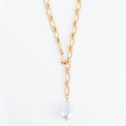 Renee Genuine Pearl Pendant Y-Necklace