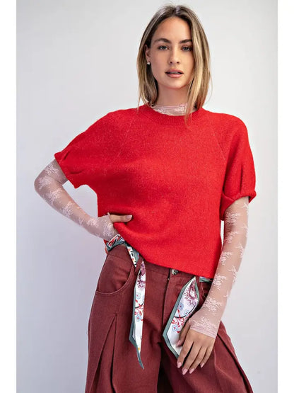 Raglan Puff Sleeve Sweater | 2 Colors Available