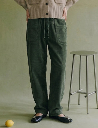 Corduroy Relaxed Drawstring Pants